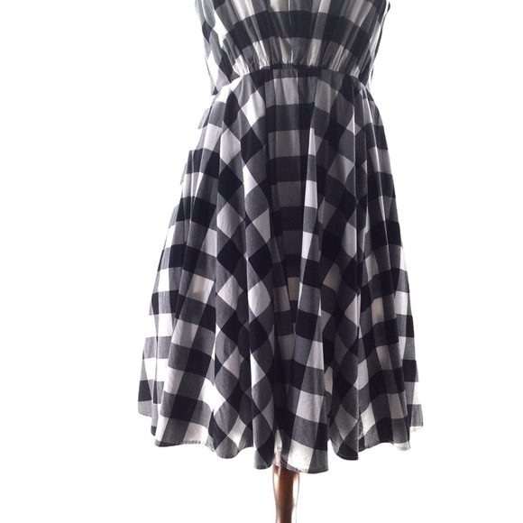 Lane Bryant Gingham Black and White Pinup Style Dress Plus Size - Picture 8 of 12